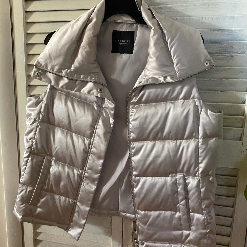 Silver puffy vest